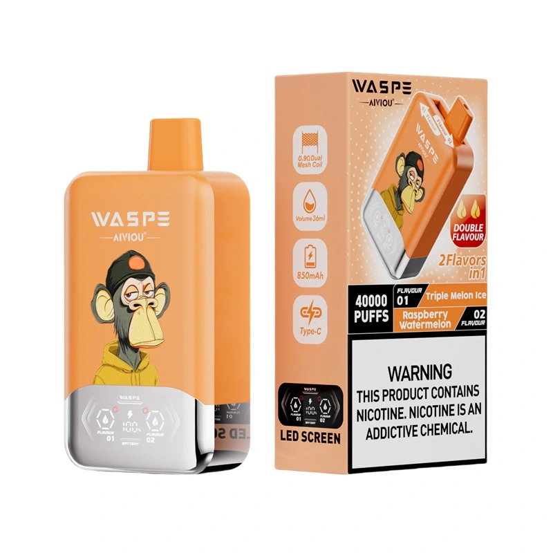 Waspe Aiviou 40000 Puffs Double Flavor Disposable Vape Triple Melon Ice Raspberry Watermelon Waspe Aiviou 40000 Puffs Double Flavor Disposable Vape Triple Melon Ice Raspberry Watermelon