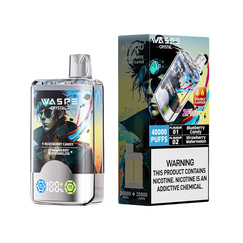 Waspe Crystal 40000 Puffs Double Flavor Disposable Vape Blueberry Candy Strawberry Watermelon 1 Waspe Crystal 40000 Puffs Double Flavor Disposable Vape Blueberry Candy Strawberry Watermelon 1
