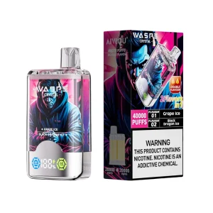 Waspe Crystal 40000 Puffs Double Flavor Disposable Vape Grape Ice Black Dragon Ice