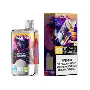 Waspe Crystal 40000 Puffs Double Flavor Disposable Vape Peach Ice Watermelon Mango Peach
