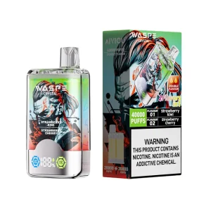 Waspe Crystal 40000 Puffs Double Flavor Disposable Vape Strawberry Kiwi Strawberry Cherry